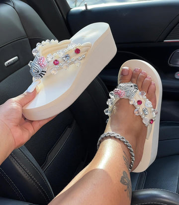 BEDAZZLED HK FLIP FLOPS